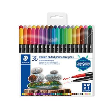 Imagem de STAEDTLER Caneta Permanente, Dua Ponta Dupla, Estojo 36 cores, 3187 TB36 02, Multicolorido, pack of 36