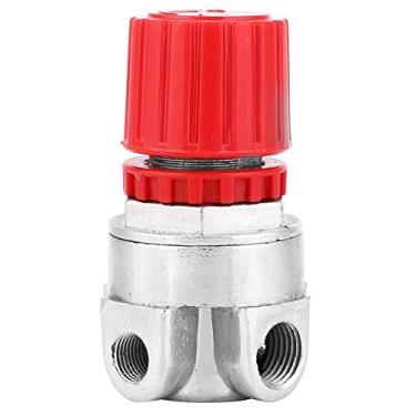 Imagem de 125 Válvula de regulação de ar, válvula de aço de alta precisão, 3 furos/4 furos, controle de regulação de pressão, acessórios do compressor de ar (vermelho)