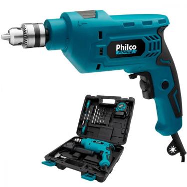 Imagem de Furadeira de Impacto Reversível Philco Force 3/8&quot; 650W Maleta com 11 Acessórios PFU01MF