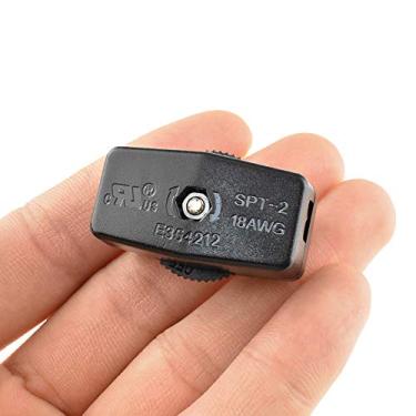 Imagem de Hahiyo 3A 125 V interruptor de cabo rotativo em linha ajustável interruptores de controle de haste dupla design de fiação compacto 1 peça para luzes de cozinha quarto lâmpada de mesa calibre de luz fio