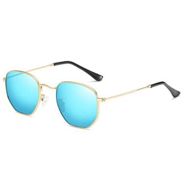 Imagem de Óculos de sol hexágono para mulheres masculinas moda vintage óculos de sol polarizados óculos de sol gafas de sol hombre uv400 óculos, 3, china