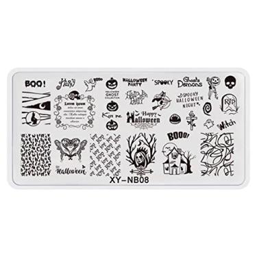 Imagem de Letra De Selo De Unha Impressão De Unhas De Unhas De Estampamento De Unhas Flores De Flores De Design Ferramento De Sembolo Para Manicure Salon Home Diy Halloween Natal