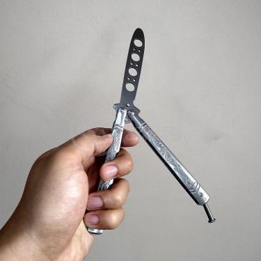 Imagem de Knife Silver Butterfly Prata Borboleta Dobrável Inox