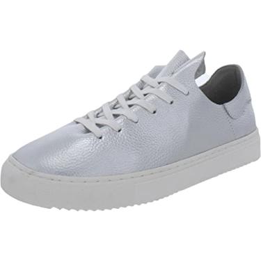 Imagem de Steve Madden Womens Dorey Leather Fashion Sneakers Silver 7.5 Medium (B,M)