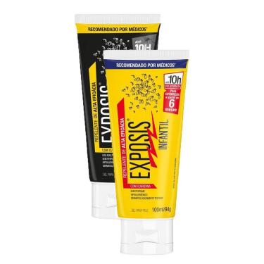 Imagem de Kit Repelente Exposis Extreme Gel 100ml + Repelente Gel Exposis Infantil sem Perfume 100ml