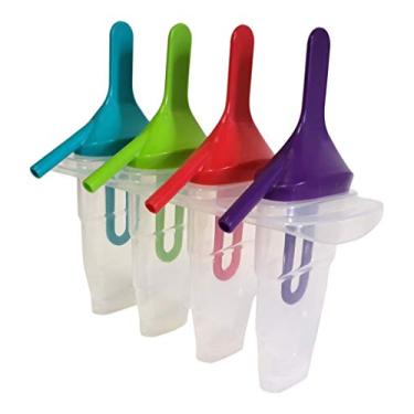Imagem de Máquina de picolé Ice Lolly com canudo torna livre de BPA, basta encaixar no freezer para lanches saudáveis