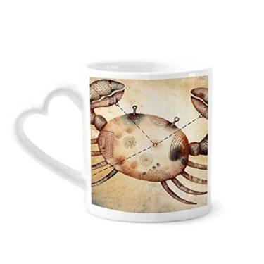 Imagem de Junho Julho Caneca Constelação do Câncer Caneca do Zodíaco Café Cerâmica Copos Copo de Coração de Vidro