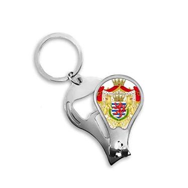 Imagem de Chaveiro abridor de cortador de unhas com símbolo nacional de Luxemburgo e símbolo do país