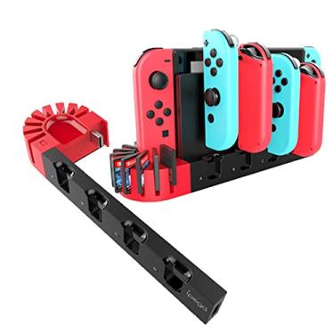 Imagem de O carregador de alça é adequado para N-Switch, assentos de carregamento de alça pequena esquerda e direita JoyCon, armazenamento de cartão de jogo