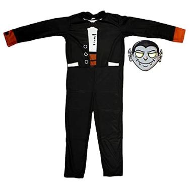 Imagem de Fantasia Halloween Infantil Vampiro Drácula Longo Com Mascara (G 9-12)