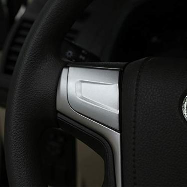 Imagem de JIERS Para Toyota Prado FJ150 2018, botões de volante ABS moldura decorativa acessórios de carro