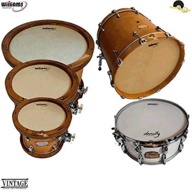 Imagem de Kit de Peles Williams - WVT1 Vintage filme simples (10″/12″/14″/22″) + Pele(caixa) WC2 14″