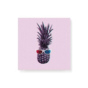 Imagem de Arte Maníacos Quadro Decorativo em Tela Canvas Abacaxi 3D - 30x30cm