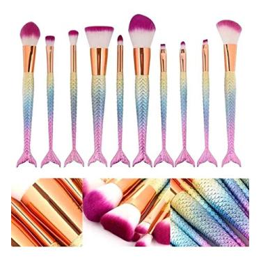 Imagem de Kit 10 Pinceis Maquiagem Hipoalergênicos Super Macias