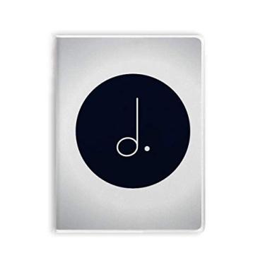 Imagem de Caderno branco musical pontilhado Mim preto capa de goma Diário capa macia