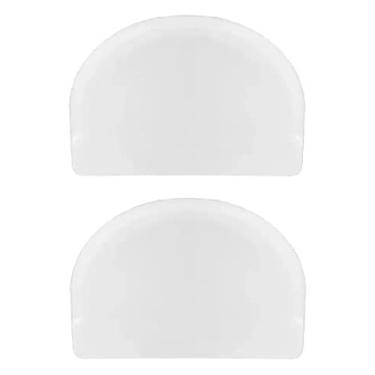 Imagem de Kit 2 Espátulas Plásticas Meia Lua Raspadora Espalhadora de Glacê para Decoração de Bolos (Pão Duro sem Cabo) CULINNÁ