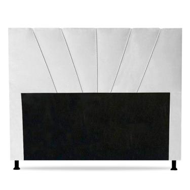 Imagem de Cabeceira Cama Box Casal Dallas 140cm Corano Branco - Abmaza