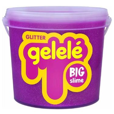Imagem de Slime Gelelé Big Slime Glitter Roxo Balde 1,5kg