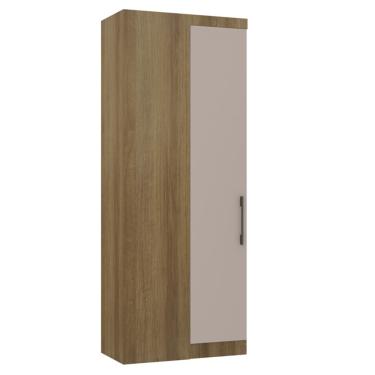 Imagem de Modulo Guarda Roupa Eucamoveis Paris Canto Reto 1 Porta - Avela/Cinammon