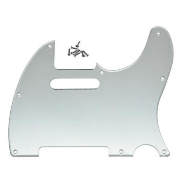 Imagem de KAISH Placa de raspar guitarra Tele de 8 furos serve nos EUA/Mexican Fender Telecaster Silver Mirror