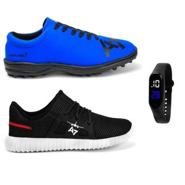 Imagem de Chuteira-Society + Tênis A7 + Relógio Digital Finin-Masculino