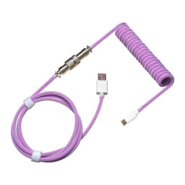 Imagem de Cabo para Teclado Coiled Cooler Master - Até 1.5m - Conector Aviator - Roxo - KB-CPZ1-Unissex