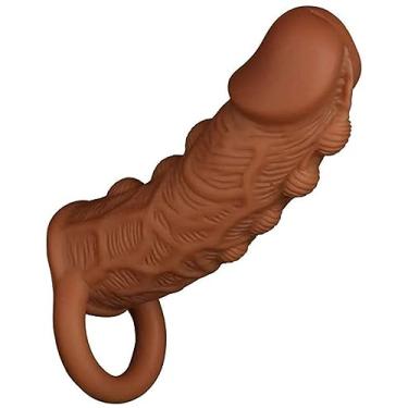 Imagem de Capa Peniana Cristal Forma de Pênis em Silicone Saliências Estimuladoras Transparente capa peniana grossa dupla penetração UU35334