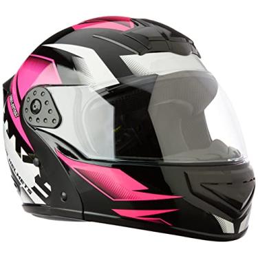 Imagem de Capacete Robocop Escamoteável MIXS Gladiator Storm 60 Rosa