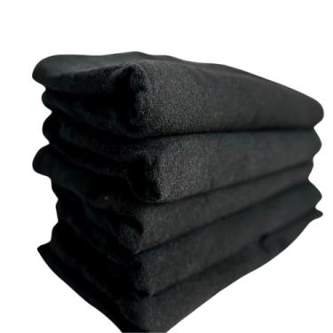 Imagem de Pano de Prato Preto Kit 05 unidades Pano de Copa Cozinha Guardanapo Louça