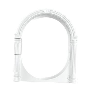 Imagem de ＫＬＫＣＭＳ Porta de gato Corredor de gato sem aba Portas de animais de estimação para gatos Porta de gatinho para quintal externo, BRANCO