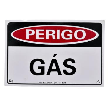Imagem de Placa Perigo Gás