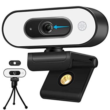 Imagem de Svcouok Câmera USB 1080P para Switch 2/PC, anel de luz e brilho de 3 níveis – Câmera de streaming com microfone, tripé e plug & Play integrado para zoom/Skype/Facetime, PC/Mac/Laptop