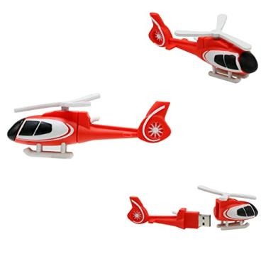 Imagem de Pen Drive de 16 GB - Unidade USB de helicóptero - Pendrive legal de 16 GB (helicóptero vermelho)