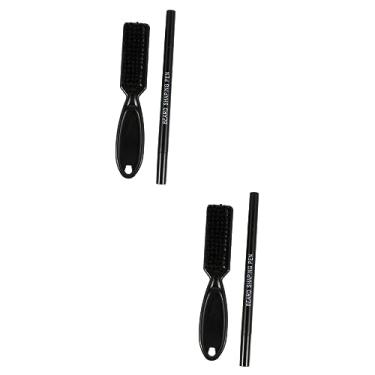 Imagem de Balacoo 4 Pcs Escova De Barba Escova De Barba Lápis De Barba Masculino Caneta Para Encher Barba Caneta De Barba Kit De Parto Divisórias Para Esmaltes Kits Cara Plástico Fórmula Caixa