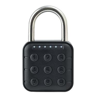 Imagem de HUIOP Cadeado Inteligente,Smart Lock Cadeado inteligente Cadeado robusto e durável para bagagem, porta-malas, portas Cadeado CR2032 Cadeado de fonte de alimentação de célula de botão