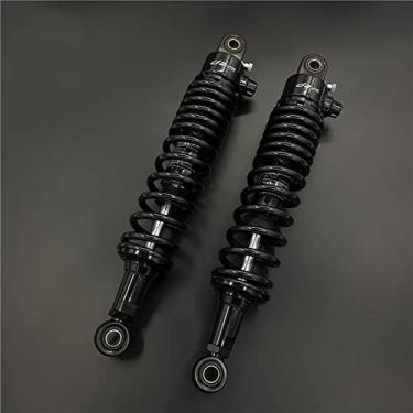 Imagem de Amortecedores de ar traseiros de 370 mm para motocicleta suspensão ATV Go Kart Quad Scooter Retro Motocicletas Street Dirt Bike Preto