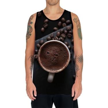 Imagem de Camiseta Regata Estampas Eu Amo Café Coffee Grãos Arte Hd 11 - Enjoy S