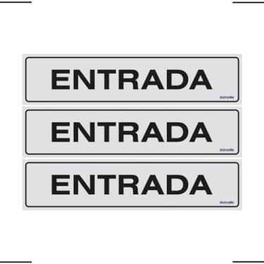 Imagem de Combo 3 Placas De Sinalização Entrada 30x7 Ekomunike - B-522 F9e