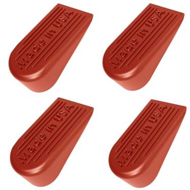 Imagem de Rolhas de porta de borracha para parte inferior da porta feitas nos EUA - Cunha de batente de porta para carpete, azulejo, piso de concreto, resistente para comercial e doméstico - 5,5 x 3,5 x 11,3 cm