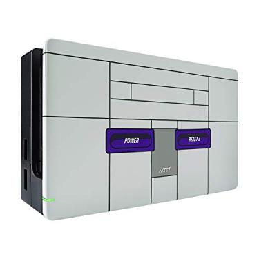 Imagem de Placa de rosto personalizada eXtremeRate para Nintendo Switch Dock, invólucro de substituição DIY para Nintendo Switch Dock - Base não incluída, Classics SNES Style