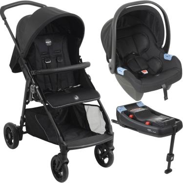 Imagem de Carrinho com Bebe Conforto Base ISOFIX Burigotto Lui Grafite