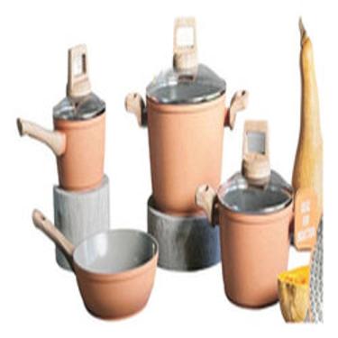 Imagem de Conjunto 4 Panelas Orange Ceramica Cabos Alça Soft - Jomafe