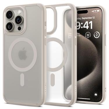 Imagem de Capa Spigen para iPhone 15 Pro, Ultra Hybrid MagFit [Antiamarelecimento] Projetada para Apple iPhone 15 Pro - Frost Natural Titanium