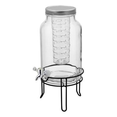 Imagem de REFRESQUEIRA COM SUPORTE HOME&CO VIDRO 5,5L 44x19x19cm SUQUEIRA