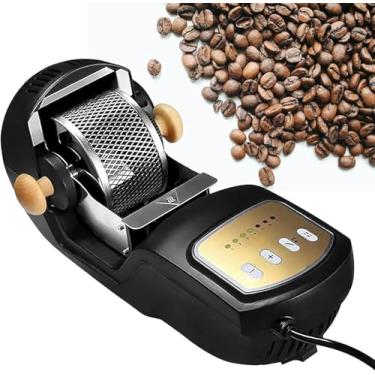 Imagem de Máquina torradora de café,torradora de grãos de café com resfriamento automático de 1600 W com 7 níveis de cozimento disponíveis,torradeira de café comercial para cozimento café para grãos