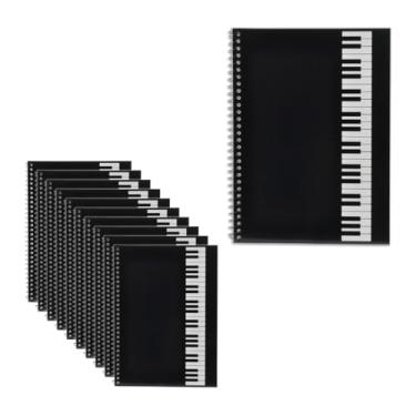 Imagem de Caderno de música, caderno de música, 50 folhas/100 páginas, caderno de partituras em branco, papel manuscrito de música, caderno de papel manuscrito, caderno espiral, caderno de composição de escrita