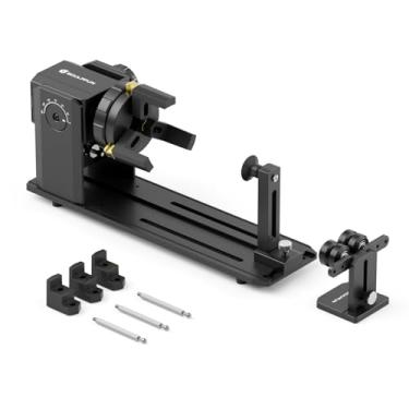 Imagem de SCULPFUN Mandril rotativo RA Pro para gravador a laser, módulo rotativo a laser multifuncional 3 em 1 com ângulo ajustável de 180°, mandril giratório de mandíbula de eixo Y para gravação de objetos