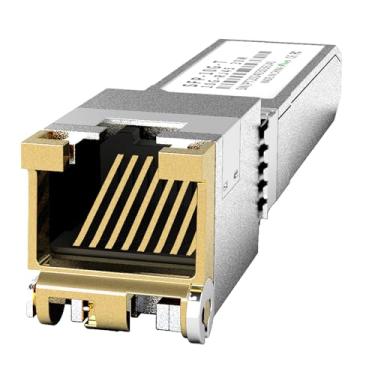Imagem de Módulo transceptor de cobre 10GBASE-T SFP+ RJ45, multitaxa 1,25G/2,5G/5G/10G até 30 m - Compatível com TP-Link, Cisco SFP-10G-T-S, Ubiquiti UF-RJ45-10G, Netgear, Broadcom, Mikrotik e mais