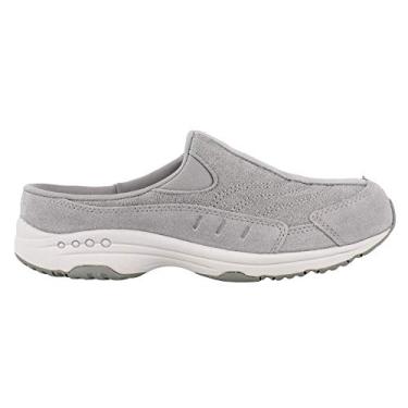 Imagem de Easy Spirit Tamancos femininos de couro Traveltime, Cinza, 9.5 X-Wide