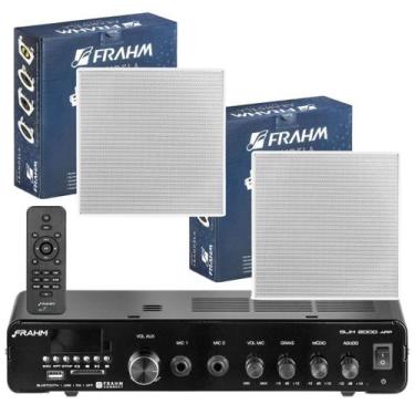 Imagem de Frahm Som Ambiente Amplificador Receiver Slim 2000 Bluetooth + 02 Aran